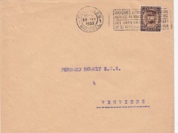 1933 LETTRE BRUXELLES. 75c PERFORÉ  / 7099 - 1909-34