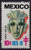 Indian Mask  / Folk Art - 1975 1976 MEXICO - Tuberculosis Charity Stamp - MNH - Indianen