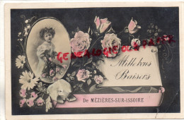 87 - MEZIERES  SUR ISSOIRE - MEZIERE - MILLE BONS SOUHAITS - ENFANT AU BOUQUET DE ROSES - Meziere Sur Issoire