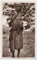 Gabon Maman Pahouine Real Photo Avec Coupe Coupe Et 2 Enfants Sur Les Bras - Gabon