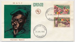 MALI - Enveloppe FDC => Pionniers Maliens - Bamako - 25 Juillet 1966 - Mali (1959-...)