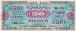 - BILLETS - TRESOR - VERSO  FRANCE - SERIE DE 1944 - 50 F - N° 84093375 - - 1945 Verso Frankreich