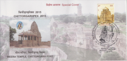 India  2015  Meera Temple  Meera Bai  Hinduism  Chittorgarh  Special Cover # 88090  Inde Indien - Hindouisme
