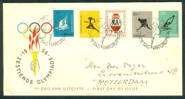 NETHERLANDS Olympic Set On Illustrated Cover With First Day Cancel - Sommer 1956: Melbourne