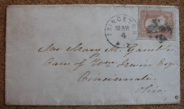 Enveloppe Cover Affranchie Pour Cincinnati Oblitération Princeton - Postal History