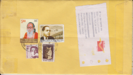 India  2015  Dr Ambedkar   Mahant Avaidyanath Stamps On Mailed Cover #  87822  Inde  Indien - Brieven En Documenten