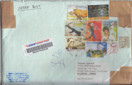 India  2015  Rhineceros  Deer  Multy Stamps On Mailed Cover #  87823  Inde  Indien - Brieven En Documenten