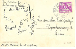 1931 Ansicht Met Kortebalk Stempel DE BILT 1 Naar Leiden - Cartas & Documentos