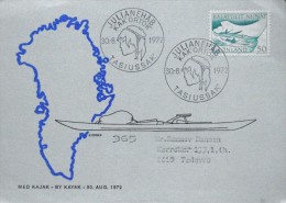 Greenland  COVER 1972    30-8 1972 Fancy Julianehåb Kak'ortok 'Tasiusak      ( Lot  5969 ) - Cartas & Documentos