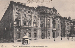 CARTOLINA: TORINO - PALAZZO CARIGNANO (ARCHITETTO G. GUARINI,1860) - F/P - B/N - VIAGGIATA - LEGGI - Stazione Porta Nuova