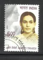 INDIA, 2010, FIRST DAY CANCELLED, Kranti Trivedi, Author, Women, Writer, 1 V - Used Stamps