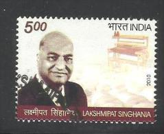 INDIA, 2010, FIRST DAY CANCELLED, Lakshmipat Singhania, - Used Stamps