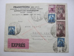 TRIEST  , 1950, Storia Postale    Germania - Express Mail