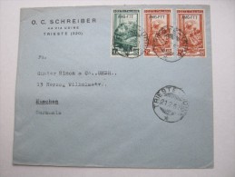 TRIEST  , 1952, Storia Postale    Germania - Express Mail