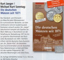 Münzen-Katalog Deutschland 2016 Neu 25€ Jäger Münzen Ab 1871 Mit Numisbriefe/-Blätter Numismatic Coin Of Old/new Germany - Numismatiek