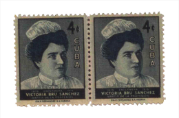 E) 1957 CUBA, NURSE, VICTORIA BRU SANCHEZ, CONMEMORATION - Usados