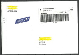 NEDERLAND NETHERLANDS 2015 Registered Letter To Estonia 11,00 EUR Label - Storia Postale