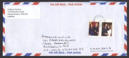 CANADA Postal History Cover Bedarfsbrief CA 092 Air Mail Personalities Duke And Duchess Of Cambridge Royal Wedding - Storia Postale