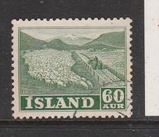 ISLANDE N° 226 60A VERT JAUNE ELEVAGE OBL - Used Stamps