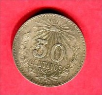 50 CENTAVOS   1925    ( KM 448)   TTB+   8 - Mexique