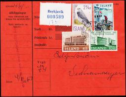 1960. Islandic Falcon. 25 Kr. Fylgibréf. REYKJAVIK 5.VI.63. (Michel: 339) - JF180948 - Lettres & Documents