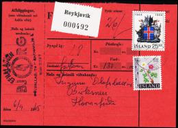 1964. Wappen Islands. 25 Kr. Fylgibréf. Verd 130 Kr. REYKJAVIK 8.IX.1965. (Michel: 380) - JF180955 - Cartas & Documentos