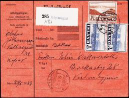 1957. Landscapes. 3 Kr. Fylgibréf. KOPAVOGUR 27.V.1959. (Michel: 317) - JF180983 - Unused Stamps