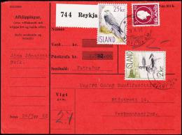 1960. Islandic Falcon. 25 Kr. Fylgibréf Postkrafa Kr. 1832. REYKJAVIK 24.V.62 (Michel: 339) - JF180932 - Briefe U. Dokumente