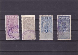 REVENUE,FISCAUX  4 STAMPS,KING FERDINAND,ROMANIA. - Fiscale Zegels