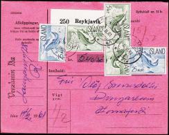 1959. Fauna. 5 Kr. Salmon. Fylgibréf. Postkrafa 540,50 Kr. REYKJAVIK 15.II.62. (Michel: 338) - JF180996 - Nuevos