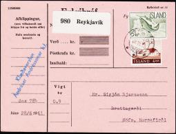 1959. Einheimische Fauna. 5 Kr. Salmon. Fylgibréf. REYKJAVIK 28.VI.61. (Michel: 338) - JF180997 - Ongebruikt