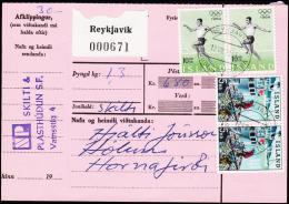 1964. Olympiade. 10 Kr. Fylgibréf. Postkrafa 680 Kr. REYKJAVIK 12.VII. 1965. (Michel: 387) - JF181072 - Lettres & Documents