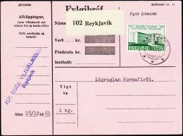 University Of Island. 10 Kr. Perf. Fylgibréf. REYKJAVIK 19.XII.61. (Michel: 358A) - JF181015 - Cartas & Documentos