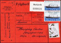 1964. EIMSKIPAFÉLAG ISLANDS. 10 Kr. Fylgibréf. REYKJAVIK 11.V I. 1964. (Michel: 377) - JF181111 - Covers & Documents