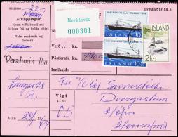 1964. EIMSKIPAFÉLAG ISLANDS. 10 Kr. Pair POS 2 + 7 With Variety Pos 2 Without ´ On E. F... (Michel: 377 (Facit 414 V1)) - Cartas & Documentos