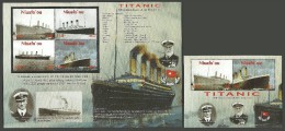 TONGA NIUAFO'OU 2012 SHIPS TITANIC SHIPWRECKS ICEBERGS M/SHEET & SHEETLET MNH - Tonga (1970-...)