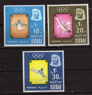 Dubai ** - 1964 - Jeux Olympiques De Tokyo. Yvert, 48-49- 50  NEUF.   Vedi Descrizione - Dubai