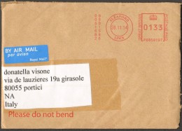 GB 2014 Affrancatura Automatica Viaggiata Per L'italia - Postmark Collection