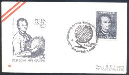 Austria Österreich FDC Cover 1966: Cartography Maps: Peter Anich; Geografische Gerät - Globus; Landkarte; Bücher; Compas - Geography