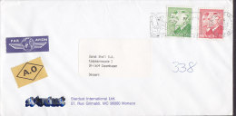 Monaco Par Avion & A.O. Labels STARDUST Int. Ltd., MONTE CARLO 1987 Cover Lettre To DANSK SHELL Denmark (2 Scans) - Storia Postale