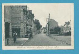 CPSM Garage Automobiles La Grande-Rue Et Le Monument Aux Morts JONCHERY SUR VESLE 51 - Jonchery-sur-Vesle