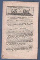 BULLETIN DES LOIS AN VIII - HABILLEMENT ET EQUIPEMENT DES TROUPES - BIERE DUNKERQUE - SALPETRE - Décrets & Lois