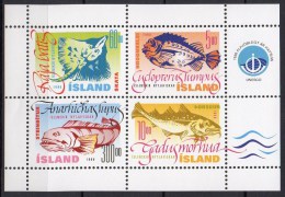 Islande - Bloc Feuillet - 1998 - Yvert N° BF 21 **  - Poissons - Blokken & Velletjes