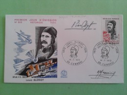 FRANCE 1972- N°1709 - PREMIER JOUR FDC - Aviateur Louis Blériot - Signé Par Les Graveurs Pierre BEQUET Et Michel MONVOIS - Non Classés