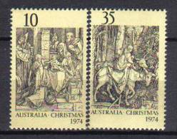 AUS548  - AUSTRALIA 1974 , Serie N. 547/548  ***  Christmas - Ungebraucht