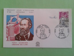 FRANCE 1973 - N°1769 - PREMIER JOUR FDC - Tony Garnier - Signé Par Le Graveur Jacques GAUTHIER - Non Classés