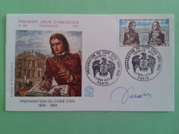 FRANCE 1973 - N°1774 - PREMIER JOUR FDC - Code Civil Napoléon Bonaparte - Signé Par Le Graveur Albert DECARIS - Unclassified