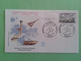 FRANCE 1974 - N°1787 - PREMIER JOUR FDC - Avion Aéroport Charles De Gaulle - Signé Par L'auteur Paul LANGELLE - Non Classés