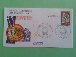 FRANCE 1974 - N°1786 - PREMIER JOUR FDC - Journée Du Timbre - Signé Par Le Graveur Cécile GUILLAUME - Unclassified