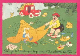 DUBOUT ILLUSTRATEUR - "CAMPING" - RARE - VOIR 2 SCANS; - Dubout